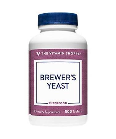 The Vitamin Shoppe Brewer's Yeast 3 900MG Superfood Source of B Vitamins Naturally Occurring Trace Minerals (500 Tablets)
