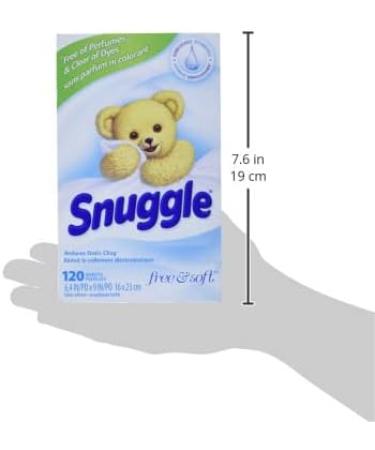 Snuggle Hypoallergenic Free & Soft Dryer Sheets (120 count) Softener for Laundry to Control Static and Reduce Wrinkles Long Lasting Fabric Softener without perfurmes and clear of dyes - Buy Online on GoSupps.com