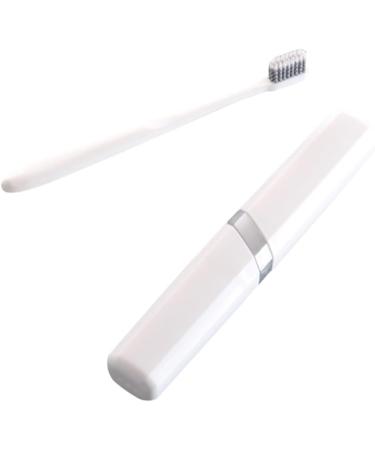 Clispeed Travel Toothbrush Container - Soft Adult Toothbrush Tube & Holder Set | Durable White Storage Box for Hiking & Outdoors (1 Pack) - Buy Online on GoSupps.com