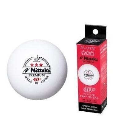 NITTAKU 3-Star Premium 40+ Table Tennis Balls (3 Balls)