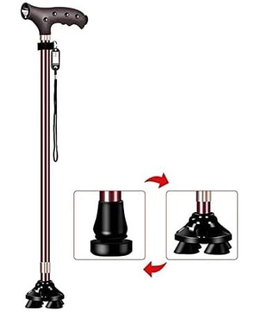 Canes Wand Elderly Crutches Aluminum Alloy Walking Stick Multifunction Light 10 Speed Expansion 1 Foot 4 Foot Base Interchange 72 94 cm Elderly Items Warm as Ever