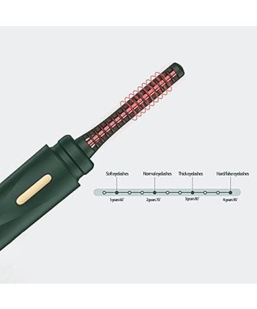 Ycagrain Electric Heated Eyelash Curler USB Rechargeable Mini Eyelashes Curler Quick Heating Natural Eyelash Curler(Dark Green) - Buy Online on GoSupps.com