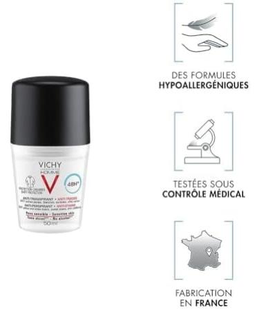Vichy Mineral Deodorant for Men Roll On - Buy Online on GoSupps.com