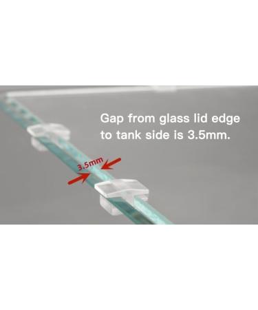 LANDEN Low-Profile Clear Acrylic Aquarium Glass Cover Clips Holder for 4mm Glass Lid - 12pcs/Pack Minimalist Compatible with Rimless Tanks of All Thicknesses Cover Clips 12pcs/pack - Buy Online on GoSupps.com