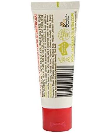 Jack N' Jill Natural Kids Toothpaste - Strawberry & Bubble Gum 2 Pack - Organic, Gluten Free, Vegan, BPA Free - Fun Toothbrushing for Kids - Buy Online on GoSupps.com
