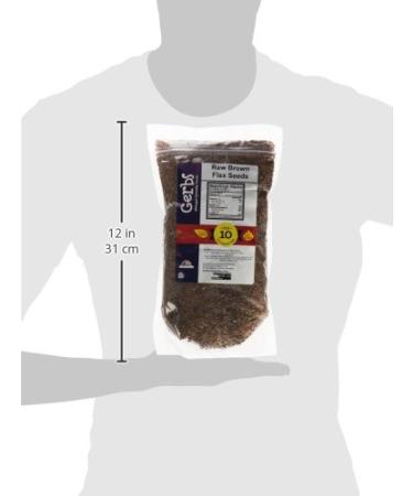GERBS Raw Brown Flax Seeds 2 LBS - Non-GMO, Keto & Paleo, High Omega-3 & Fiber - Gluten & Peanut Free - Freshly Harvested & Packaged - Buy Online on GoSupps.com