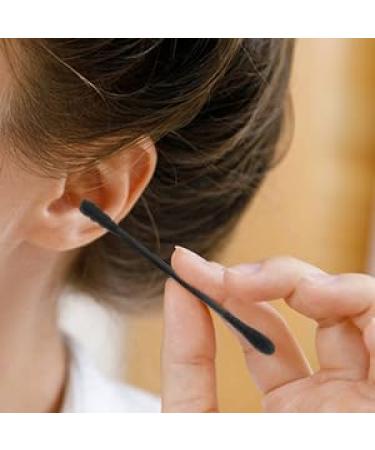 Perfeclan 200 Cotton Swabs - Double-Headed Wooden Ear Cleaners for Makeup & Polishing - Black Tips & Round Ends - International Shipping Available - Buy Online on GoSupps.com