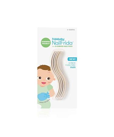 Fridababy NailFrida S-Curved Nail Files - 5 Pack (White) | Gentle Baby Nail Care - Buy Online on GoSupps.com