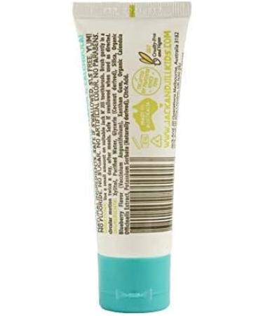 Jack N Jill Kids Natural Toothpaste - Fluoride-Free Organic Banana & Blueberry Flavor - BPA & SLS Free - 1.76 oz (Pack of 2) - Buy Online on GoSupps.com