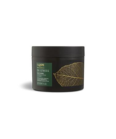 I love wellness Destress Body Scrub with Natural Essential Oils of Lemongrass Rosemary & Eucalyptus Gently Exfoliates Skin Unclogs Pores & Removes Impurities Vegan -Friendly - 350G