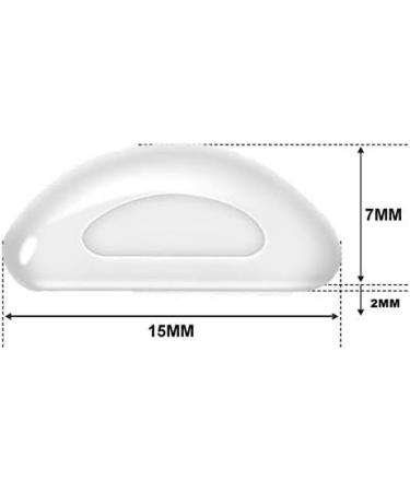 Voarge 24 Pcs Anti-Slip Silicone Glasses Pads - Self-Adhesive D Shape Nose Pads 15mm Oval Non-Glued White - Buy Online on GoSupps.com