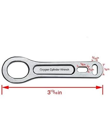 iGuerburn 2 Pack Oxygen Tank Wrench Key for CGA 870 Valves - Heavy Duty Metal with Lanyard Chain - Fits Sizes M2, A, B, ML6, C, D, JD, E - Buy Online on GoSupps.com