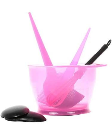 Pofet 5-Part Hair Dye Set - Pink Hair Dye Brush Bowl Tinting Shell and Color Mixer for Easy Application - Buy Online on GoSupps.com