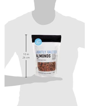 Happy Belly Roasted & Lightly Salted Almonds 24 Ounce - Amazon Brand - Buy Online on GoSupps.com