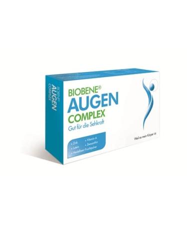 Biobene eyes complex nutritional supplements with vitamin A and zinc as a contribution to the preservation of eyesight.Plus anthocyan from the blueberry - (1 x 60 capsules)