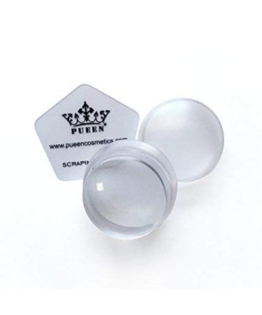 PUEEN 3.5cm Clear Soft Stamper and Scraper Set - Nail Art Stamping Tools - Buy Online on GoSupps.com