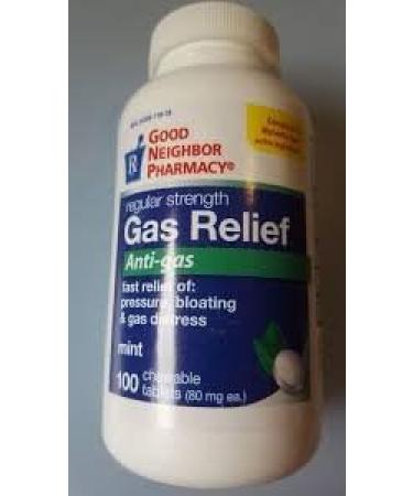 Gas Relief 100ct Chewable Tablets - Mint Flavor | Fast Relief for Bloating & Discomfort - International Shipping Available - Buy Online on GoSupps.com