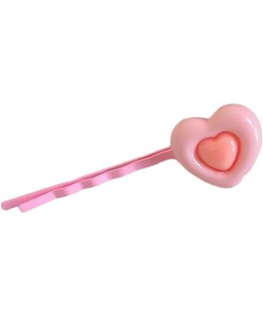 Bangs Hair Clip for Hot Girls Two Heart Shape Hair Barrettes Candy Color Ponytail Hair Barrettes for Teens Girls - Buy Online on GoSupps.com