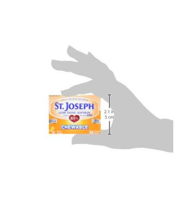 St. Joseph Aspirin 81mg Chewable Orange Tablets - Adult Low Dose Regimen - 36 ct - Buy Online on GoSupps.com