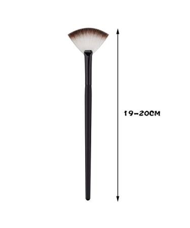 Demarkt Purple Fan-Shaped Makeup Brush for Foundation Eyebrow & Eyeliner | Cosmetic Brushes for Flawless Application - 1 Piece - Buy Online on GoSupps.com