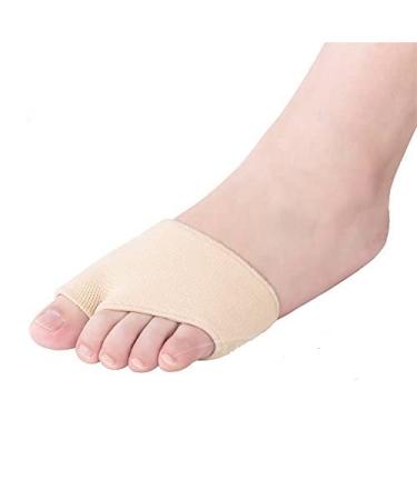 Hallux Valgus Relief Splint Thickened Hammer Toe Separators Bunion Correctors Protectors Fabric Metatarsal Gel Lined Sleeve w/Forefoot Cushions Relief Ball of Foot Pain Post Surgery Recovery (L)