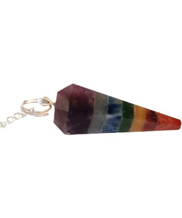 Orgonite Crystal Point Dowsing Pendulum - 100% Genuine 7 Chakra Gemstone - Handcrafted Healing Crystal Gift - Witchcraft Supplies - Buy Online on GoSupps.com