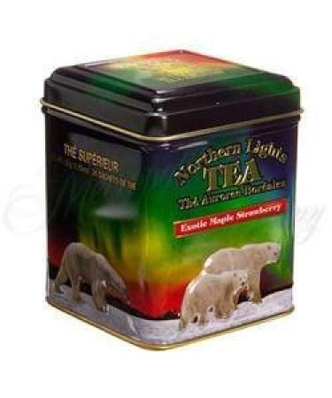 Metropolitan Tea Company Northern Lights Exotic Maple Strawberry Tea in Tin Box with 24 Teabags