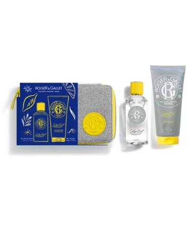 ROGER & GALLET | Cologne Twist Gift Set | 3.3 fl oz Eau de Cologne | 6.6 oz Bath Shower Gel | Limited Edition Cologne Twist Gift kit