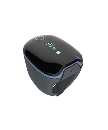 Trendmedic O2 pulse oximeter in ring form - SpO2 sleep monitor with app for iOS/Android - O2 Ring