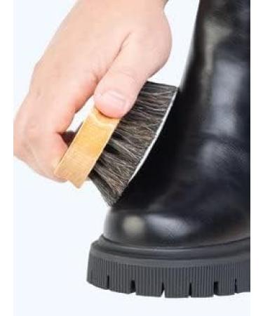 Shoe Polishing Brush With Wooden Handle High Shine Polish Buffing Brushes For Traditional Colour With Natural Bristles Ideal For Leather Shoes Boots Suede and Canvas - Buy Online on GoSupps.com