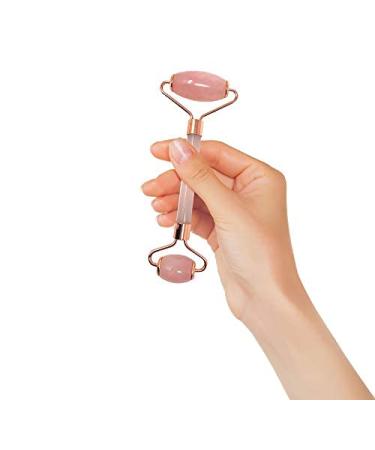 Jade Roller for Face - Authentic Rose Quartz Massager & Gua Sha Tool | Anti-Aging Reduce Wrinkles Dark Circles & Puffiness | 100% Natural Skincare - Buy Online on GoSupps.com