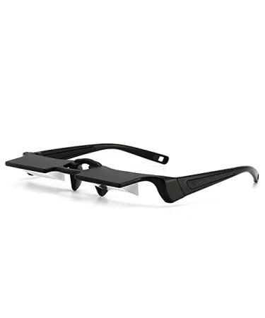 Ycsm lazy glasses reading aid super light lazy eye horizontal prism gray / black lying and horizontal reading glasses on TV (1PC full of black)