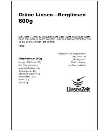 Premium Green Lentils 600g - Mountain Puy & Laird Varieties - High Protein Vegan No Additives - Buy Internationally - Buy Online on GoSupps.com