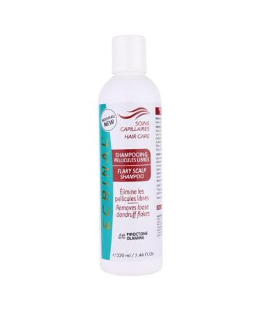 Ecrinal Flaky Scalp Shampoo 220ml Eliminates Loose Dandruff - with Piroctone Olamine & D-Panthenol Sulfate & Paraben Free Gentle on Sensitive Scalps