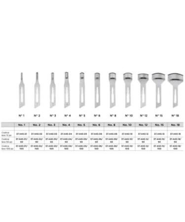 BLUE FARM | Sterile disposable gouge blades n 4 37.440.04/50 - Buy Online on GoSupps.com