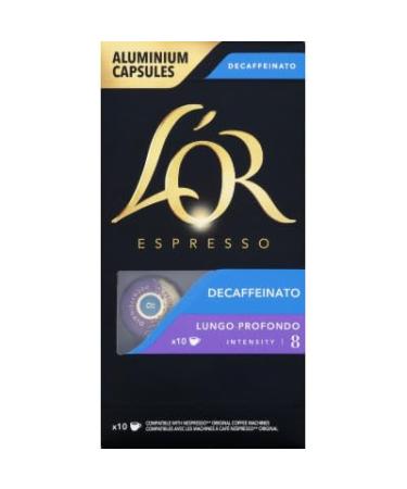 l Or espresso Lungo D caffeinato caf en capsules (intensite 6) x10-52g