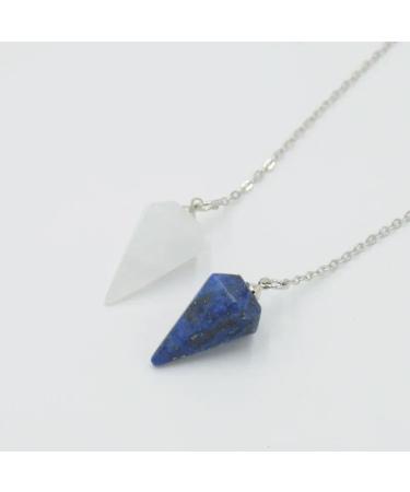 Buy Reiki Pendulum for Men & Women | Natural Stone Amulets | Amethyst & Lapis Lazuli | Meditation Tool | Hexagonal Crystal Gold Sand - Buy Online on GoSupps.com