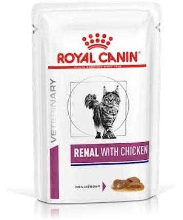 Royal Canin Veterinary Renal Chicken | Double Pack | 2 x 12 x 85g | Complete Dietary Food for Adult Cats | for Support in Kid - Buy Online on GoSupps.com