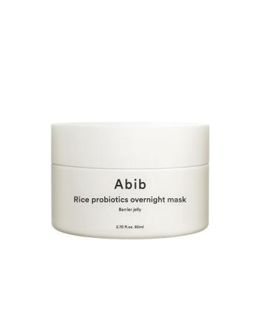 Abib Rice Probiotics Overnight Mask Barrier Jelly 2.71 fl oz I Intensive Hydrating Nourishing for Skin Barrier  Bouncy Skin Texture  Less Stress