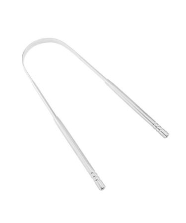 Stainless steel tongue scraper Ayurvedic tongue cleaner for optimal hygiene tongue scraper for adults (silver)