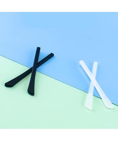 Menyiyds Silicone Glasses Tips - 4 Pairs Anti-Slip Soft Silicone for Thin Sunglasses | Black & White Repair Tool - Buy Online on GoSupps.com