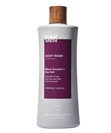 Raw Sugar Men's Body Wash Black Coconut + Sea Salt | 25 fl oz + Free Loofah | Buy Internationally - Buy Online on GoSupps.com