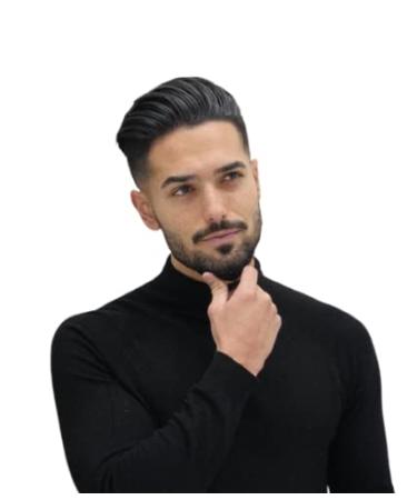 Real Hair Toupet for Men - Yanahair Smooth Thin French Tip Bleached Node - Natural Hairline Poly Skin Wig - European Men s Wig #1 Deep Black (10x8) - Buy Online on GoSupps.com