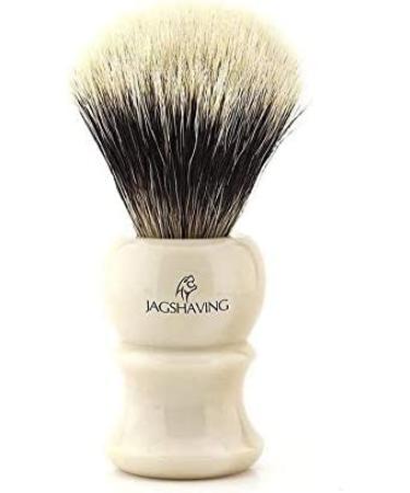 Jag Shaving Mens Silvertip Badger Hair/Bristle Shaving Brush for Men
