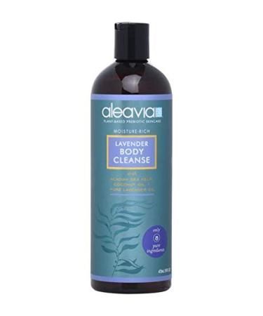 Aleavia Lavender Body Cleanse   Organic & All-Natural Prebiotic Body Wash  Scented with Pure Essential Oils   Nourish Your Skin Microbiome   16 Oz.