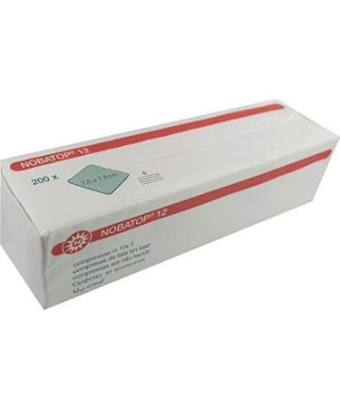 NOBATOP 12 nonwoven compresses 200 pieces compresses 6-ply nonwoven compresses (7.5 cm x 7.5 cm)