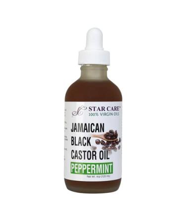 100% Virgin Jamaican Black Castor Oil 4oz/ 120ml (Peppermint)