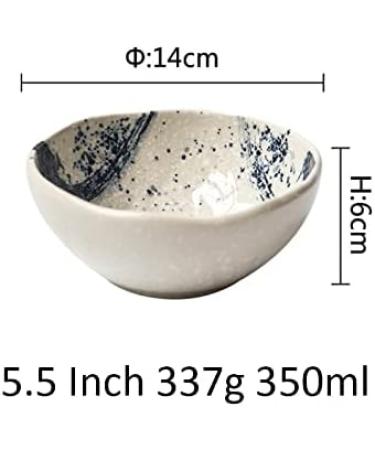 Fruit Bowl 5.5 Inch Retro Bowl Ceramic Tableware Fruit Salad Soup Bowls Janpanese Breakfast Dessert Dinnerware Kitchen Fruit Dish (Color : Spherical Bowl) - Buy Online on GoSupps.com