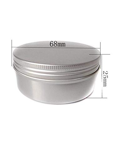 12 Pack 2 oz Silver Aluminum Cosmetic Sample Jars | Tight Seal Twist Cover for Lip Balm & Makeup - 60 ml Containers - Buy Online on GoSupps.com