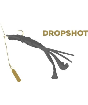 LMAB Tungsten Drop Shot Weight Set - Lead-Free Stab Shape Clamp 10.6g for Pike & Perch Fishing - Matte Black - Buy Online on GoSupps.com